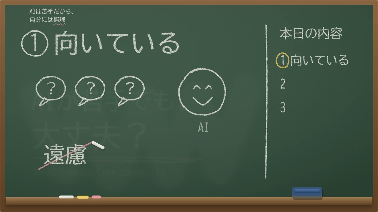 「AIが苦手でも、使えるようになりますか?」の解説動画のサムネイル
